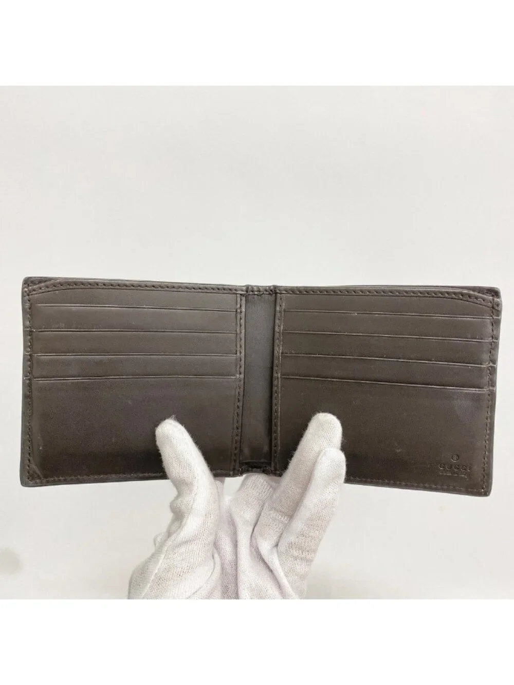 ★SOLD★ Gucci Billfold GG Supreme Sherry Line Brown Wallet - Picture 3 of 8